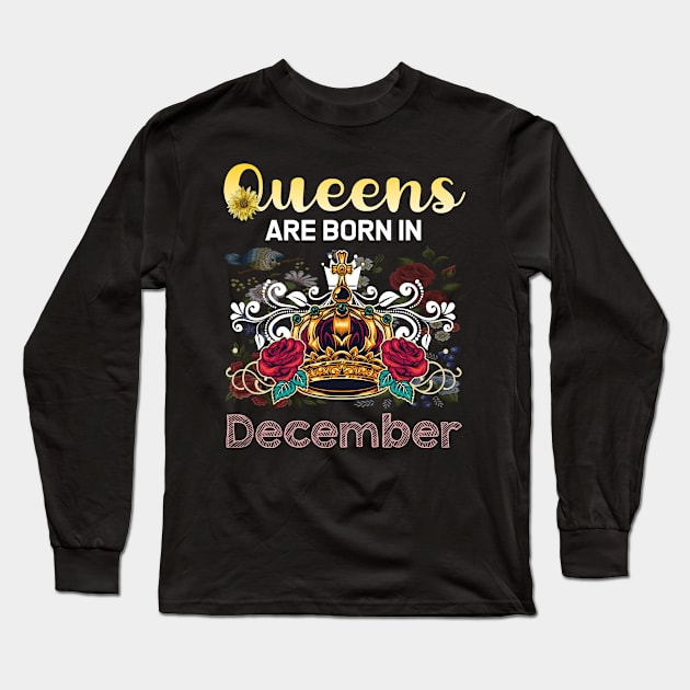 Queen Crown 1 December Long Sleeve T-Shirt by symptomovertake